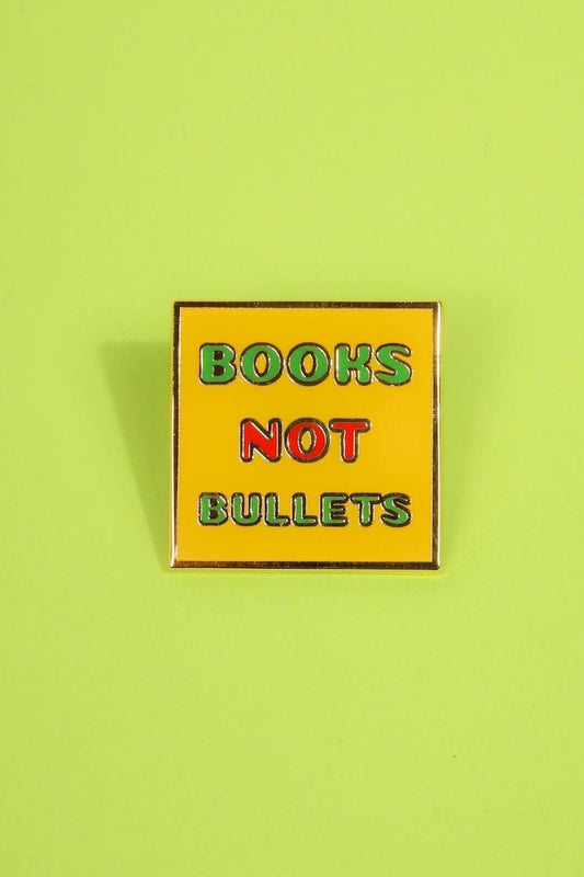 Books Not Bullets Enamel Pin Enamel Pin Patches & Pins 