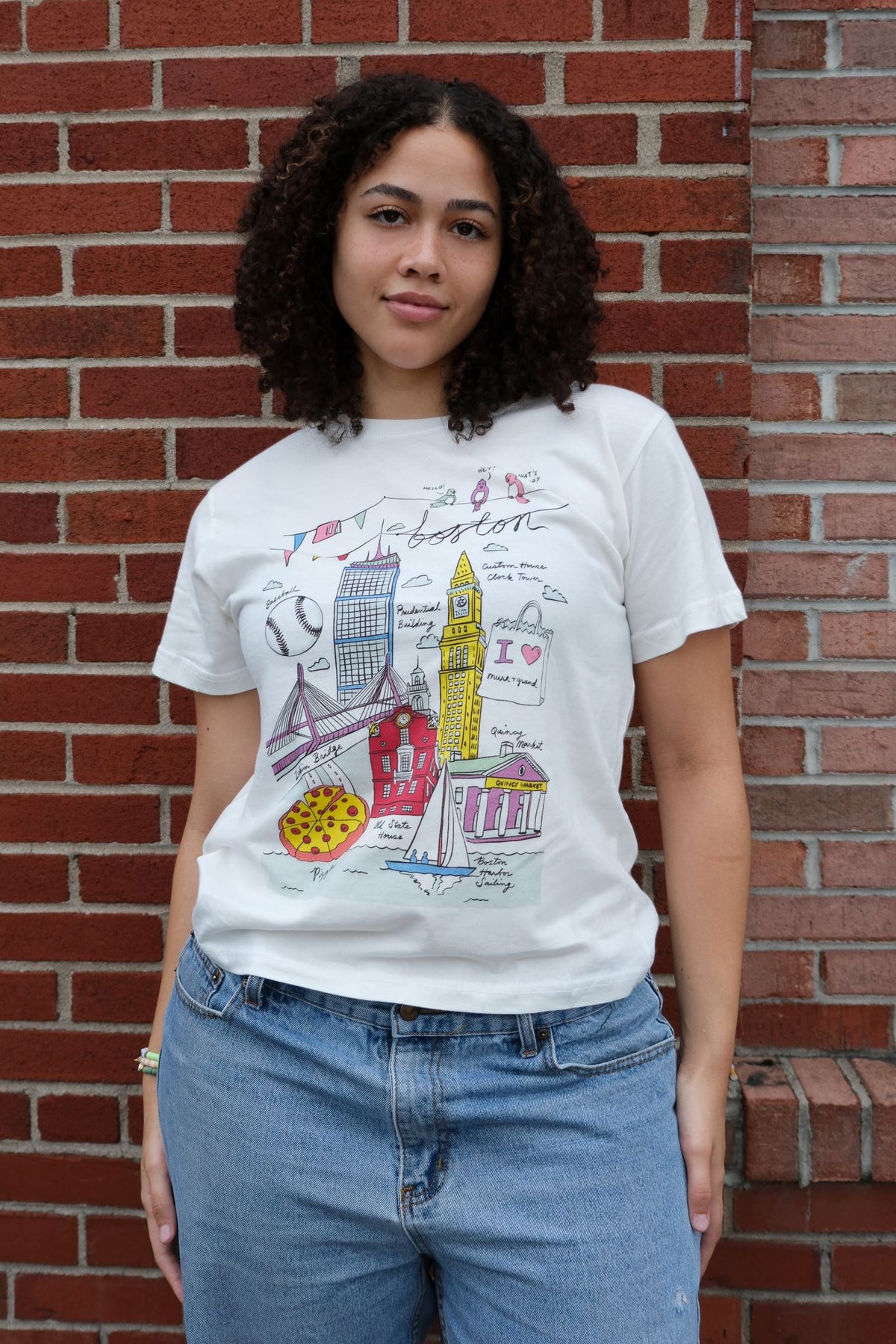 Boston Illustration Tshirt t-shirt mure + grand 