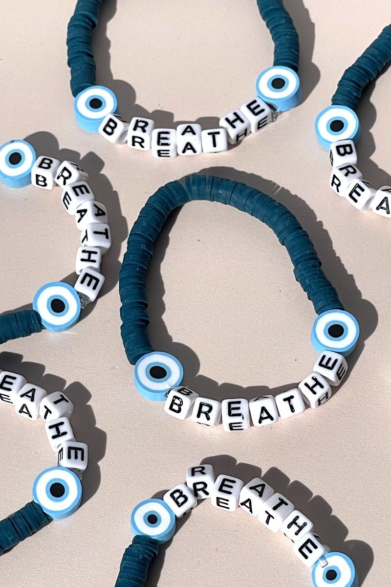 Breathe Inspirational Beaded BraceletMure + Grand