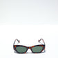 Breezy Chunky Frames Sunglasses Mulberry & Grand Tortoise with Green Lens 