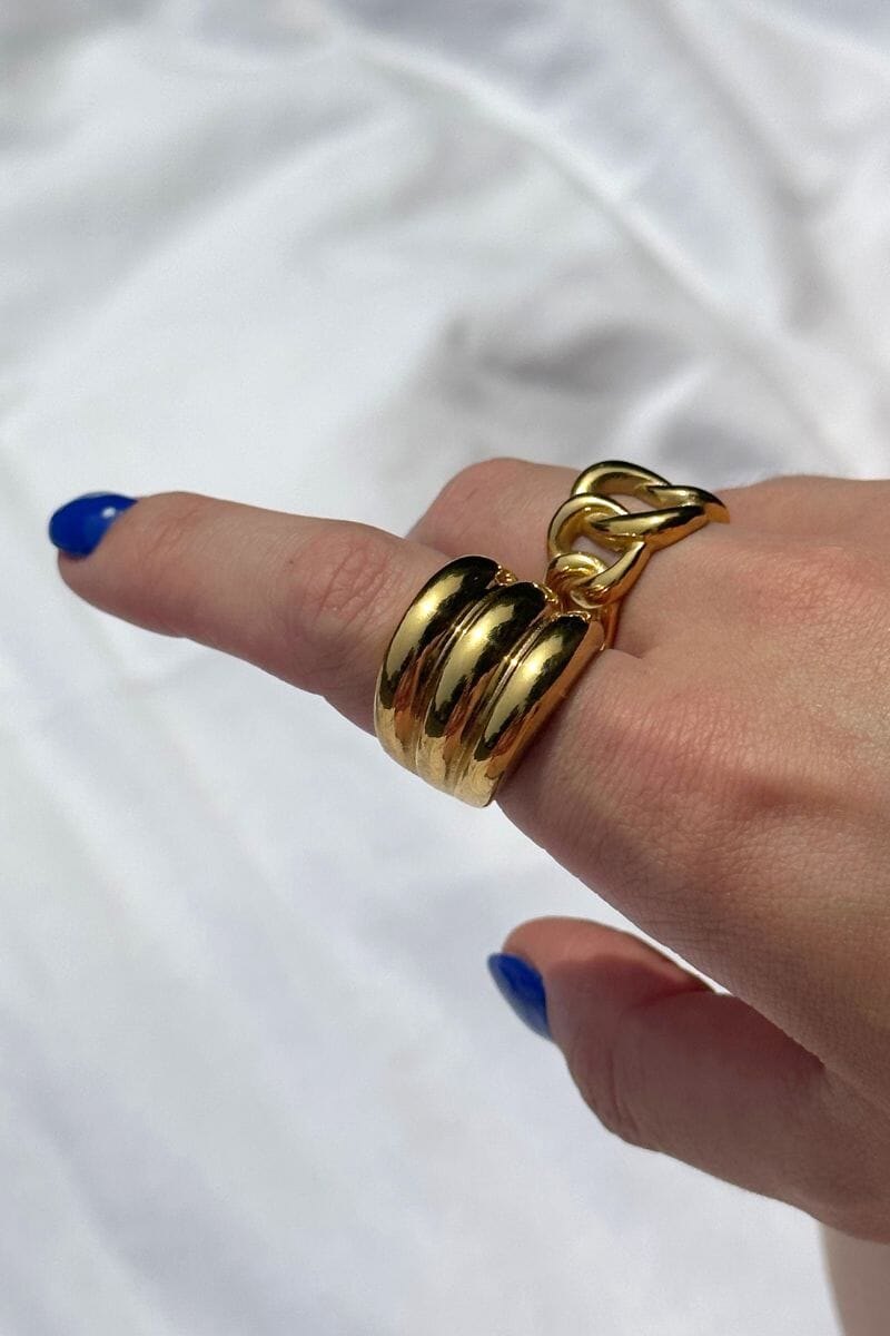 Brioche Baguette Chunky Stacking Ring Rings mure + grand 