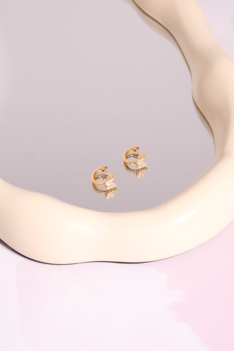 Butterfly Sterling Silver Charm Huggie Earrings Earring mure + grand Gold 