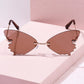 Butterfly Wings Rimless Sunglasses Sunglasses mure + grand Brown 
