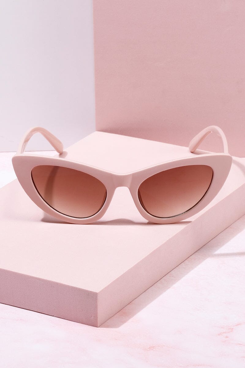 Capri Cateye Frame Sunglasses Sunglasses mure + grand Salmon/Brown 