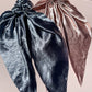 Cascading Satin Bow Scarf Scrunchie Hair Accessory Mulberry & Grand 