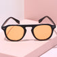 Checked In Round Frame Sunglasses Sunglasses Mure + Grand Black/Yellow 