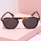 Checked In Round Frame Sunglasses Sunglasses Mure + Grand Tortoise/Black 