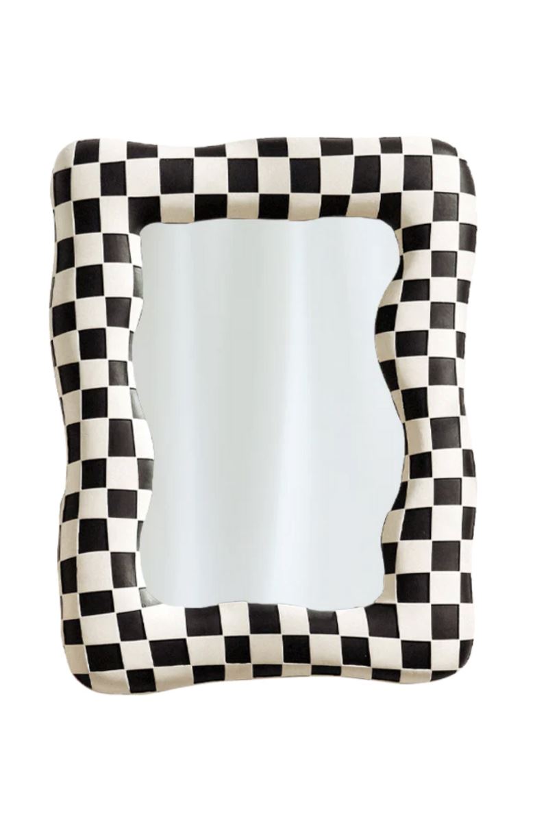 Checkered Wavy Mirror Home Decor Filtrum Home 