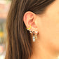 Colorful Stud Sterling Silver Ear Cuff Earrings Mulberry & Grand Yellow 