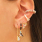 Crystal Enamel Sterling Silver Hoop Huggie Earrings Mure + Grand 