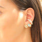 Crystal Sterling Silver Thick Huggies Earrings Mure + Grand 