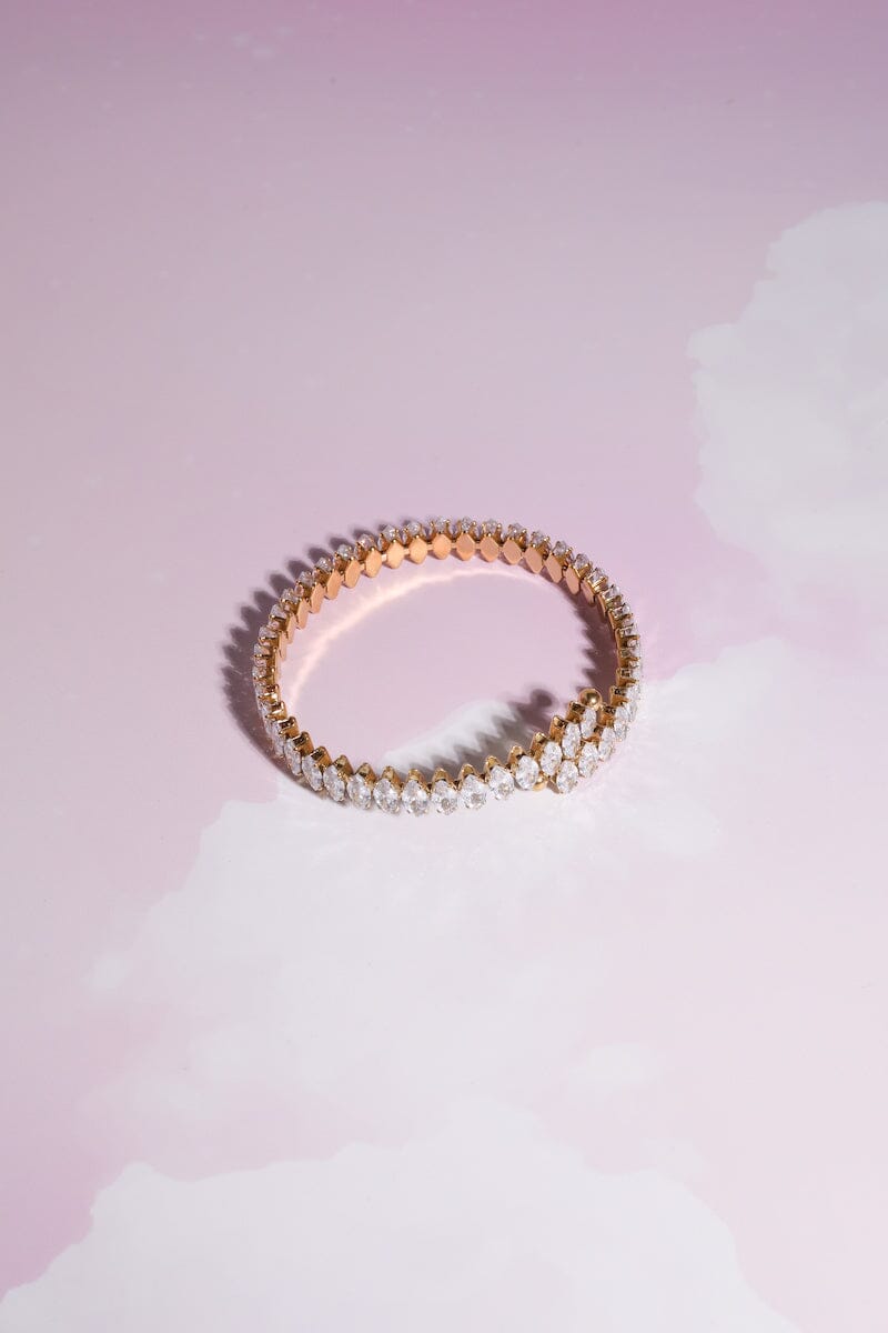 Crystal Wrap Bracelet Bracelet Mure + Grand White 