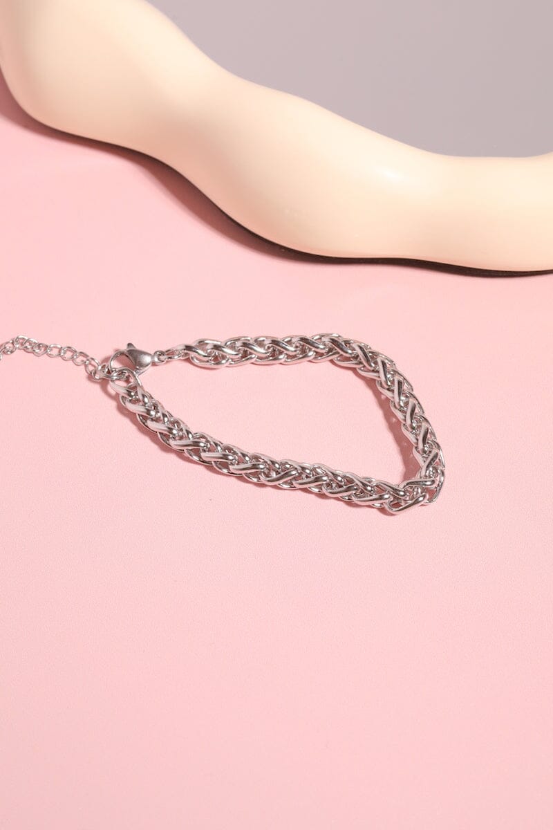 Curb Chain Link Bracelet Bracelet mure + grand Silver 