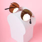 Delancey Metal Round Sunglasses Sunglasses Mulberry & Grand Rose Gold 