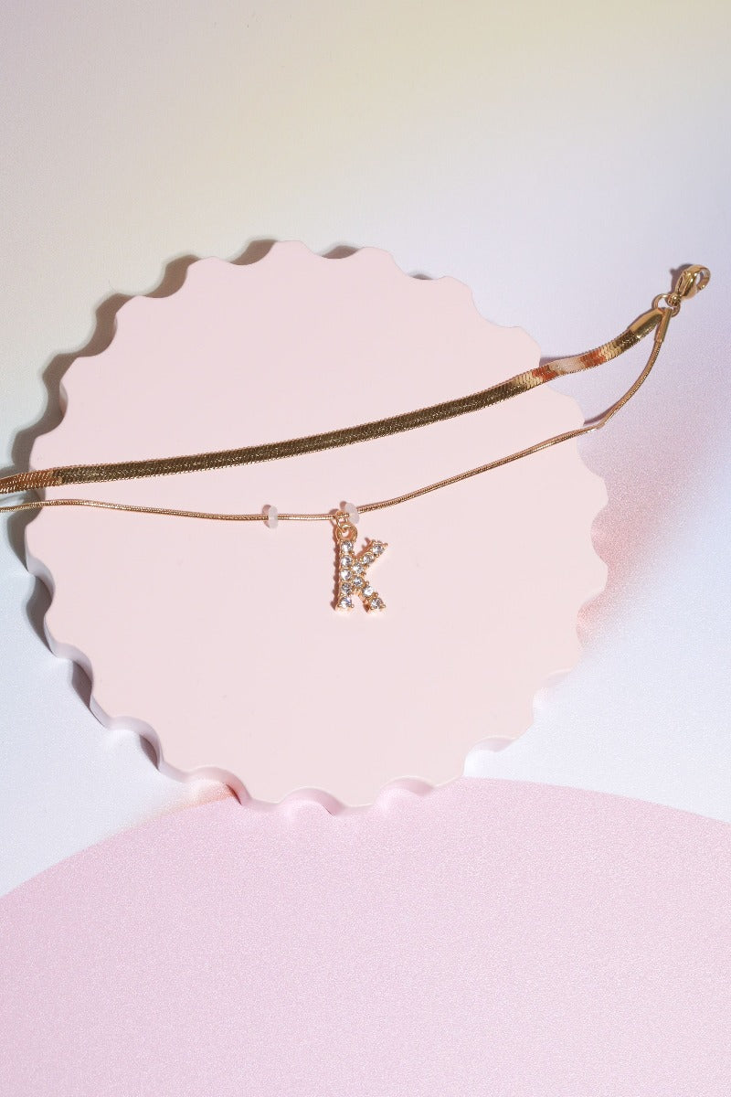 Diamond Charm Initial Bracelet Jewelry Mure + Grand K 