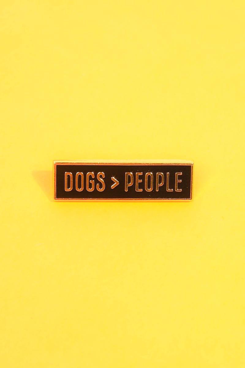 Dogs > People Enamel Pin Enamel Pin Patches & Pins 