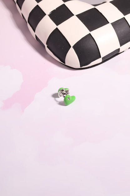 Double Heart Ear Cuff Earring mure + grand Apple 