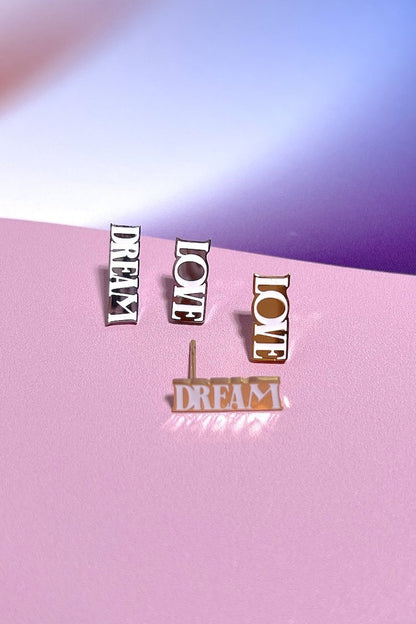 Dream + Love Enamel Charm Stud Earrings Earrings Mure + Grand 