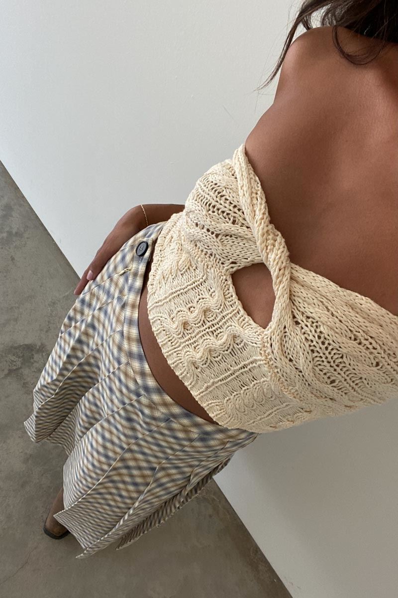 Emma Knit Twist Top Clothing Et Clet 