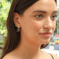 Enamel Heart Chain Drop Sterling Silver Earrings Earrings Mure + Grand 