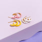 Enamel Sterling Silver Hoop Earrings Earrings Mulberry & Grand 