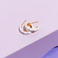 Enamel Sterling Silver Hoop Earrings Earrings Mulberry & Grand White 