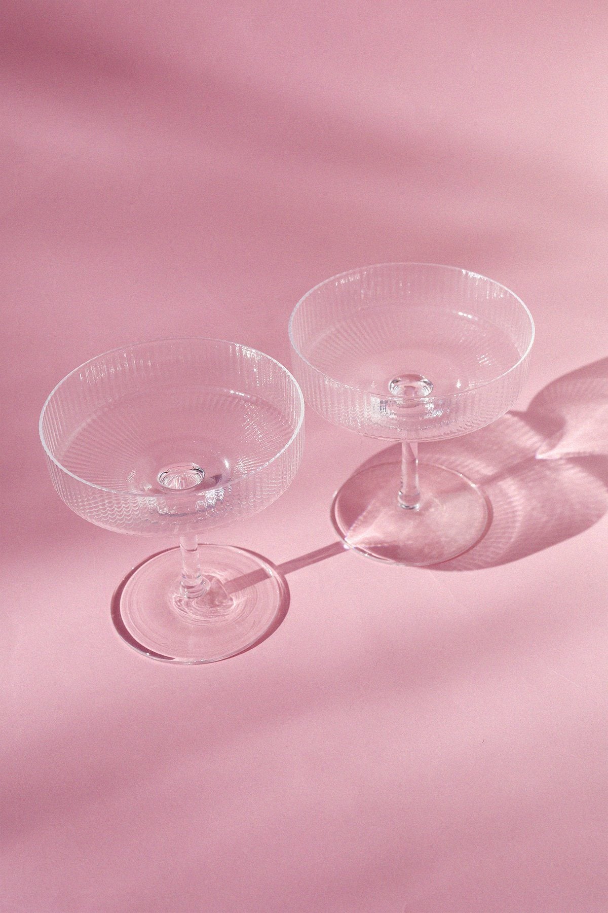 Ferm Living Ripple Champagne Saucers (Set of 2) Home Decor Ferm Living Clear 