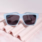 Fete Square Frame Sunglasses Sunglasses Mulberry & Grand Mykonos Blue 