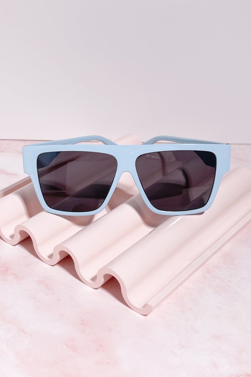 Fete Square Frame Sunglasses Sunglasses Mulberry & Grand Mykonos Blue 