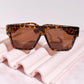 Fete Square Frame Sunglasses Sunglasses Mulberry & Grand Tortoise 