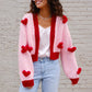 Follow Your Heart Puff Cardigan Sweater mure + grand 