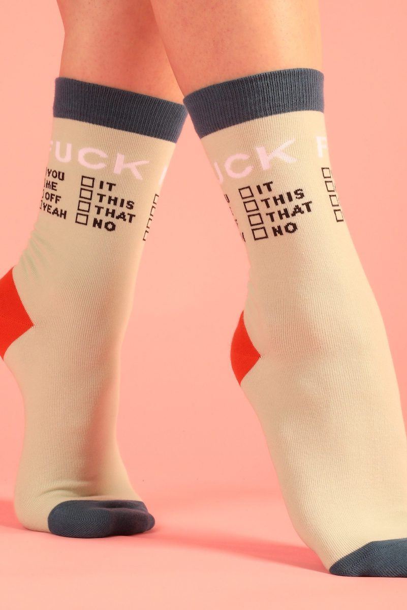 Fuck Checklist Socks Socks Mulberry & Grand 