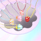 Glass + Enamel Bauble Heart Balloon Necklace Necklaces mure + grand 