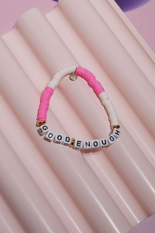 Good Enough Inspirational Beaded Bracelet Beaded Bracelet Mure + Grand 