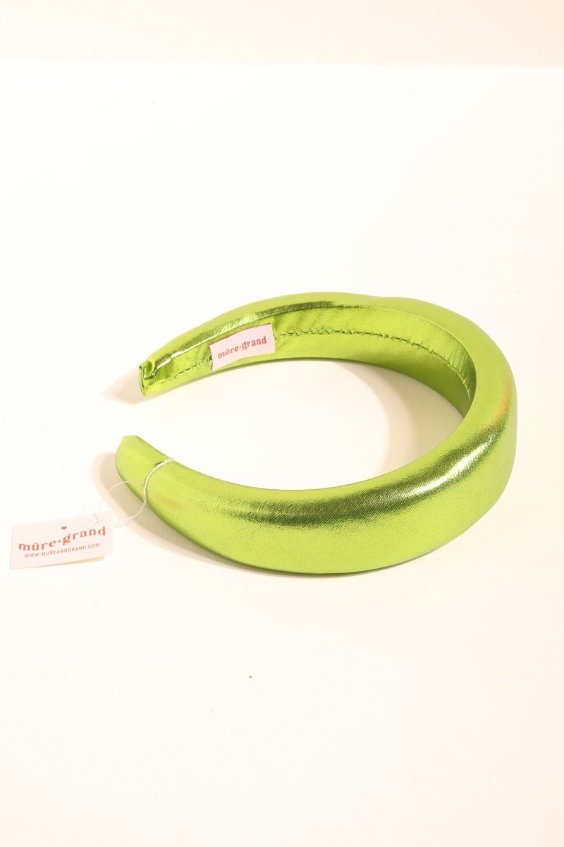 Halo Headband Hair Accessory Mulberry & Grand Lime Satin 