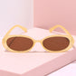Hamptons Cottage Slim Oval Frame Sunglasses Sunglasses Mure + Grand Yellow/Brown 