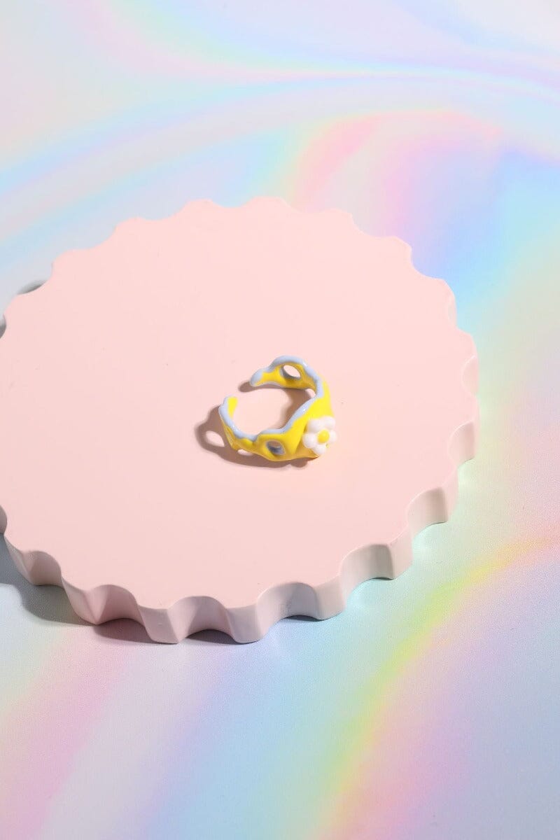 Happy Daze Flower Painted Stacking Ring Rings mure + grand 