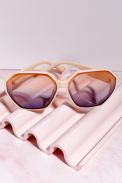 Haven Oversize Framed Sunglasses Sunglasses Mulberry & Grand Coconut Cream 