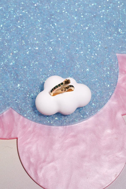 Hug Me Midi Ring in Gold Rings Mulberry & Grand Green 