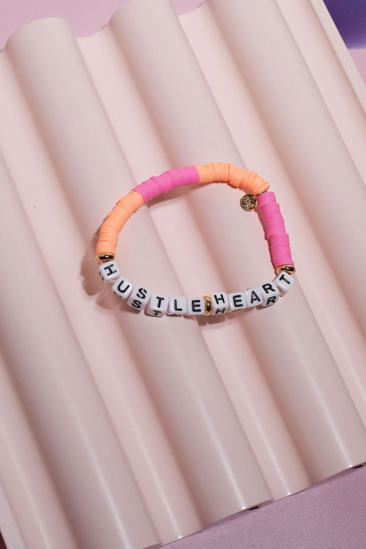 Hustle Heart Inspirational Beaded Bracelet Beaded Bracelet Mure + Grand 