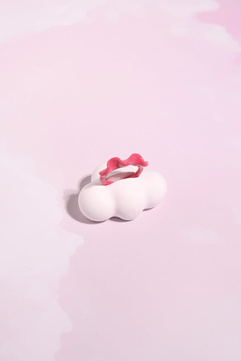 Icing on the Cupcake Enamel Stacking Ring Rings mure + grand Rasberry Sorbet 