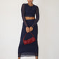 Ink Mesh Midi Skirt Clothing Bailey Rose 