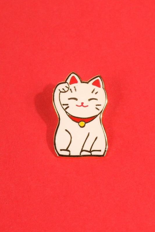 Japanese Lucky Cat Enamel Pin Enamel Pin Patches & Pins 