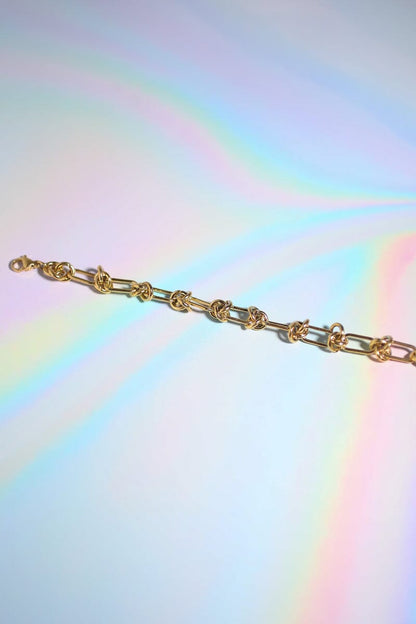 Knot Chain Link Bracelet Bracelet Mure + Grand Gold 