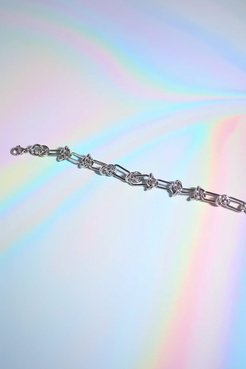 Knot Chain Link Bracelet Bracelet Mure + Grand Silver 