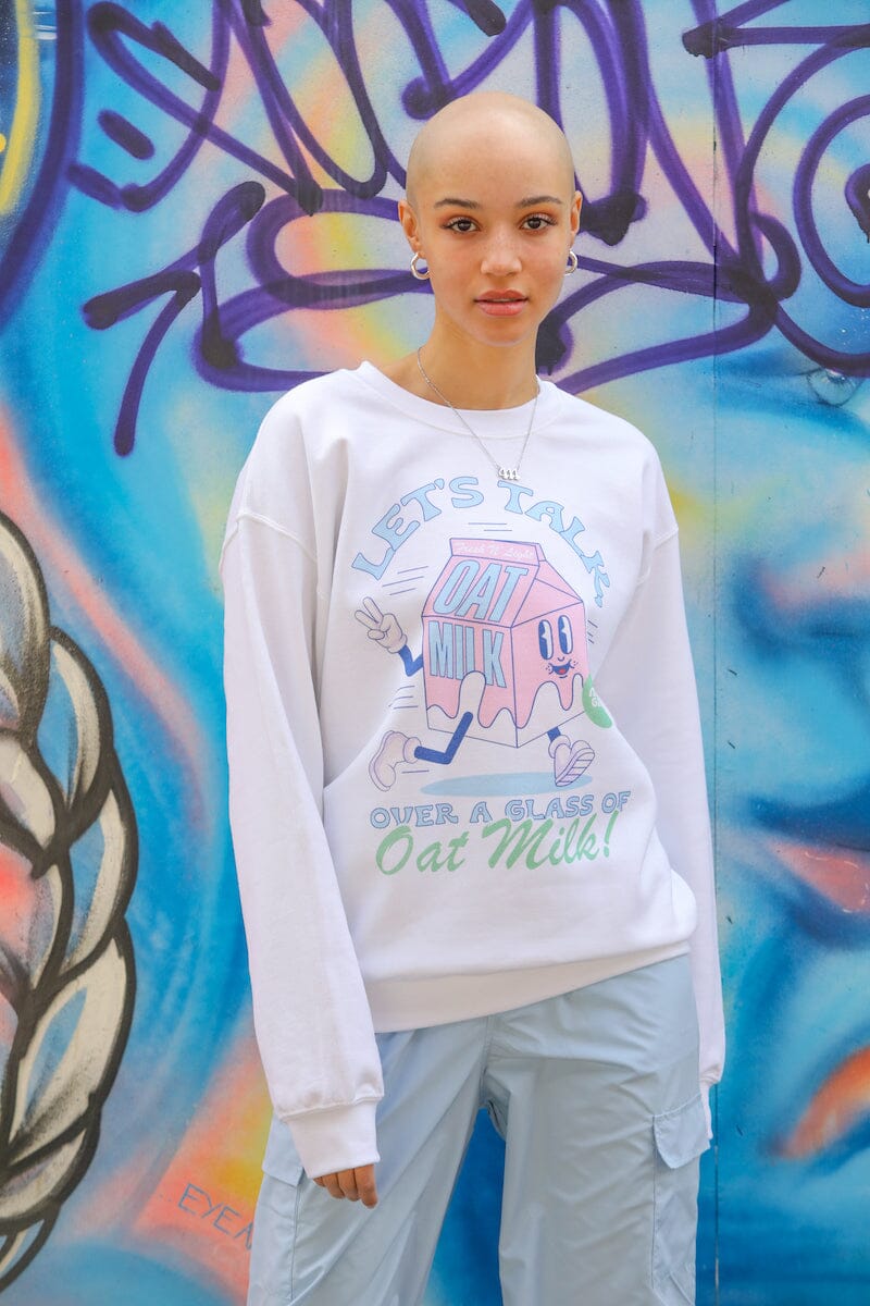 Let's Talk Over a Glass of Oatmilk Sweatshirt sweatshirt Mure + Grand 