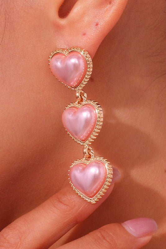 Logan Heart Drop Dangle Earrings Earrings mure + grand 