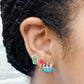Love Balloons Enamel Charm Stud Earrings Earrings mure + grand 