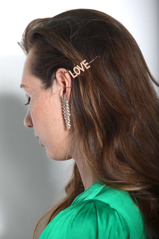 LOVE Pearl Hair Clip Hair Accessory Mulberry & Grand 