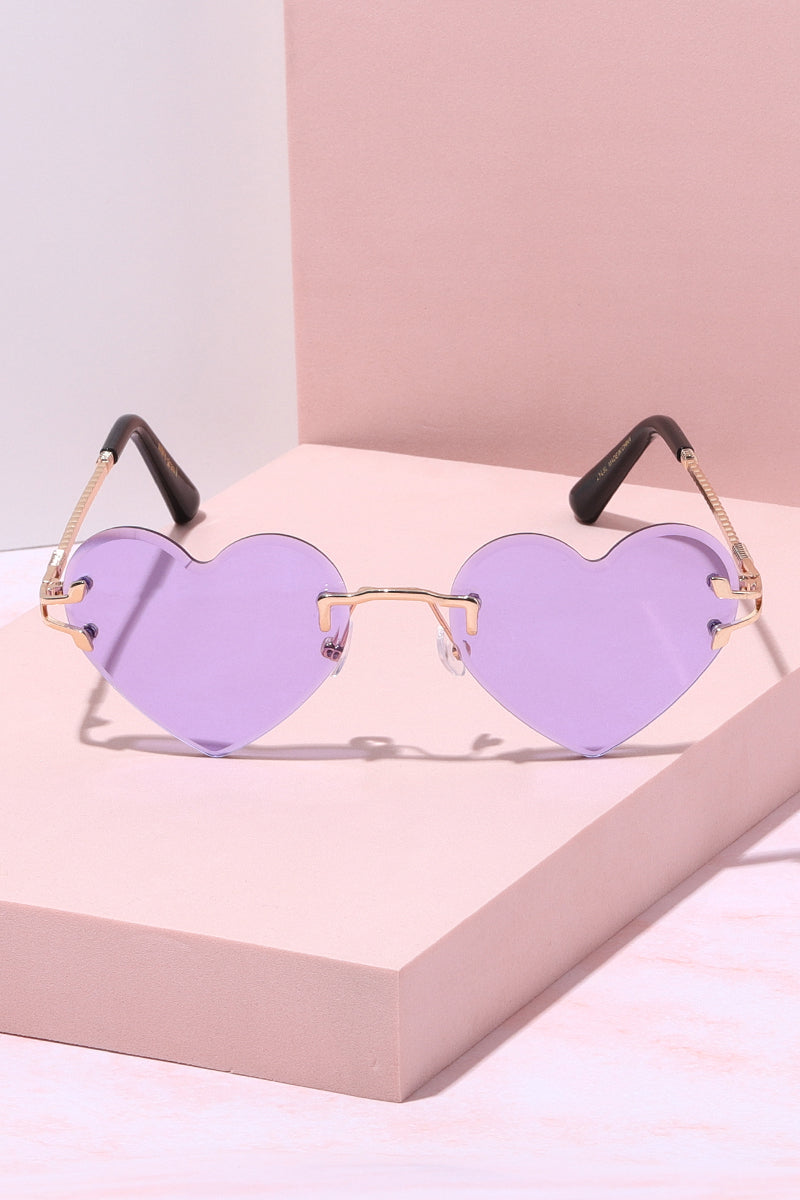 Lovestruck High Tip Cute Heart Sunglasses